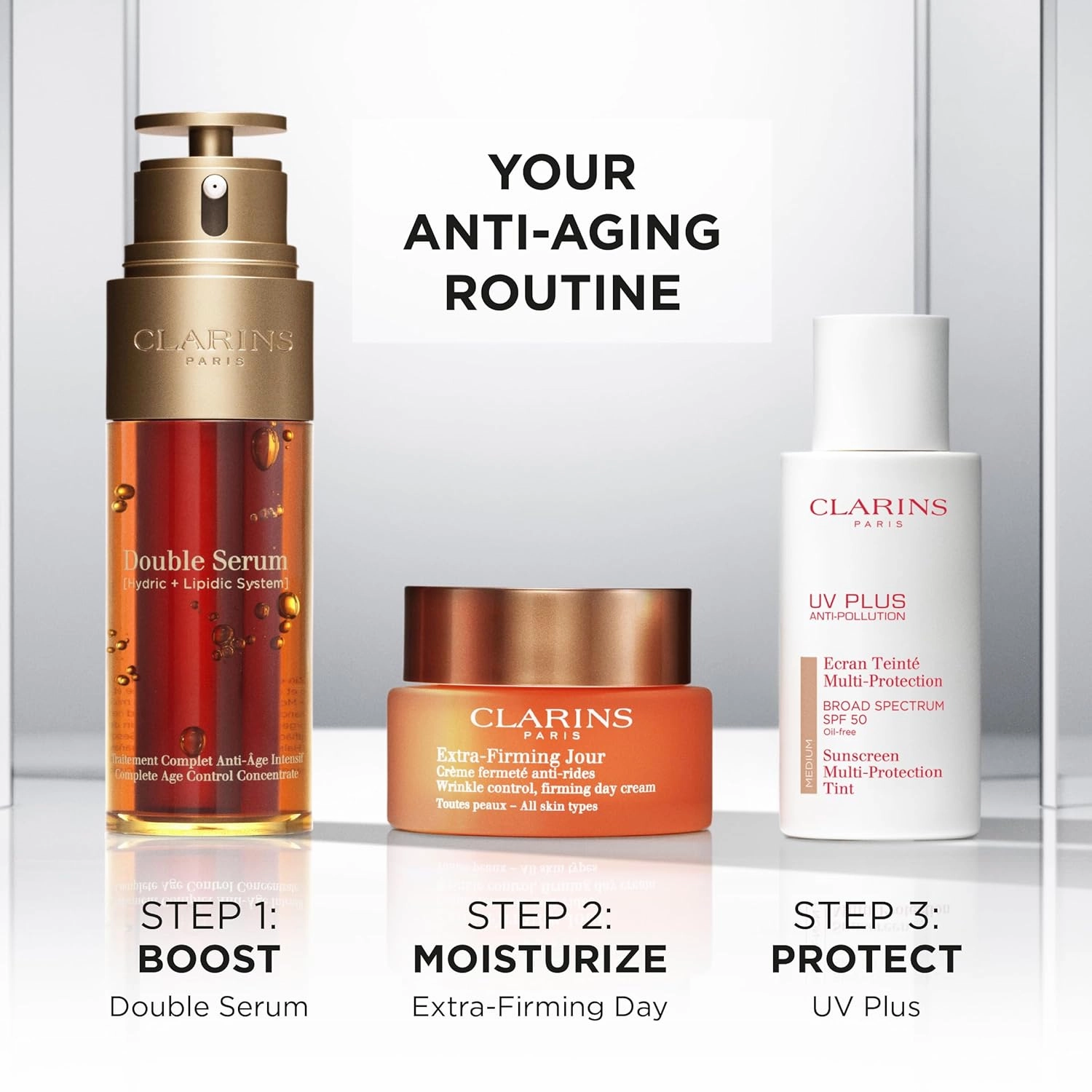 Clarins UV Plus Anti-Pollution, Broad Spectrum SPF 50 Tinted Face Sunscreen | Sheer Finish | Lightweight and Oil-Free | Triple Protection From UVA/UVB Rays, Free Radicals and Pollutants
