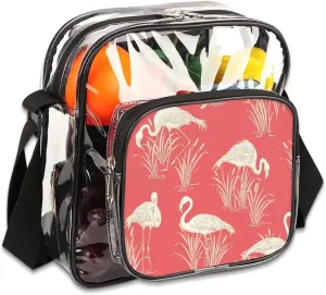 Clear Crossbody Bag Stadium Approved for Women and Men Transparent Messenger Shoulder Bag Clear Purse Bag