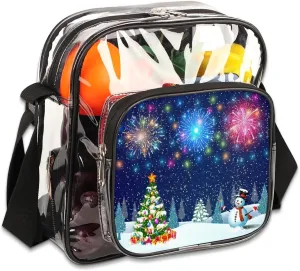 Clear Crossbody Bag Stadium Approved for Women and Men Transparent Messenger Shoulder Bag Clear Purse Bag