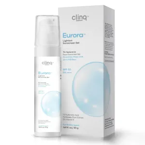 Clinq™ Eurora Aqua Sunscreen Gel SPF 50 PA     | 1% Hyaluronic Acid   Vitamin E   Kakadu Plum Extract | Lightweight, Non-Greasy UV Protection | PETA Certified | For Hydrated, Glowing Skin | 50gm