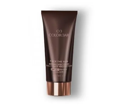 Co-lo-r-bar Face the Sun Daily Face Protector, Broad Spectrum SPF, 50 ml, with Olive Leaf Extract and Vitamin E, Vegan, Paraben Free