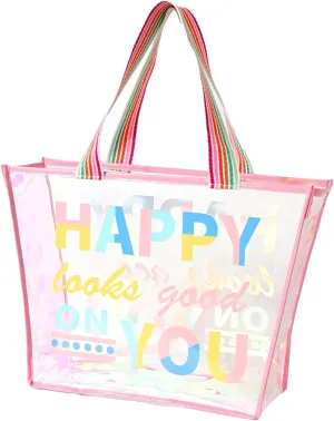 Colorful Laser Handbag, One Shoulder Waterproof Large Capacity Jelly Bag, Beach Bag, Swimming Bag, Student Storage Bag
