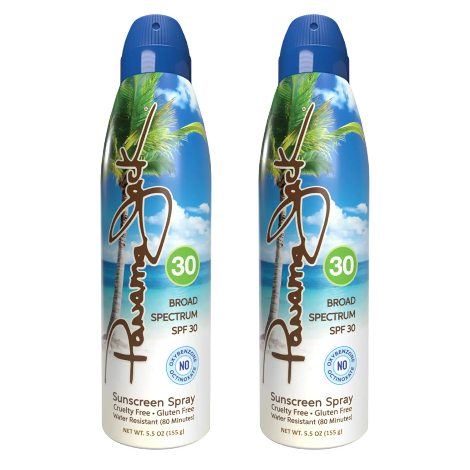 Continuous Spray Sunscreen - SPF 30, Broad Spectrum UVA/UVB Protection, PABA, Paraben, Gluten & Cruelty Free, Water Resistant (80 Minutes), 5.5 OZ