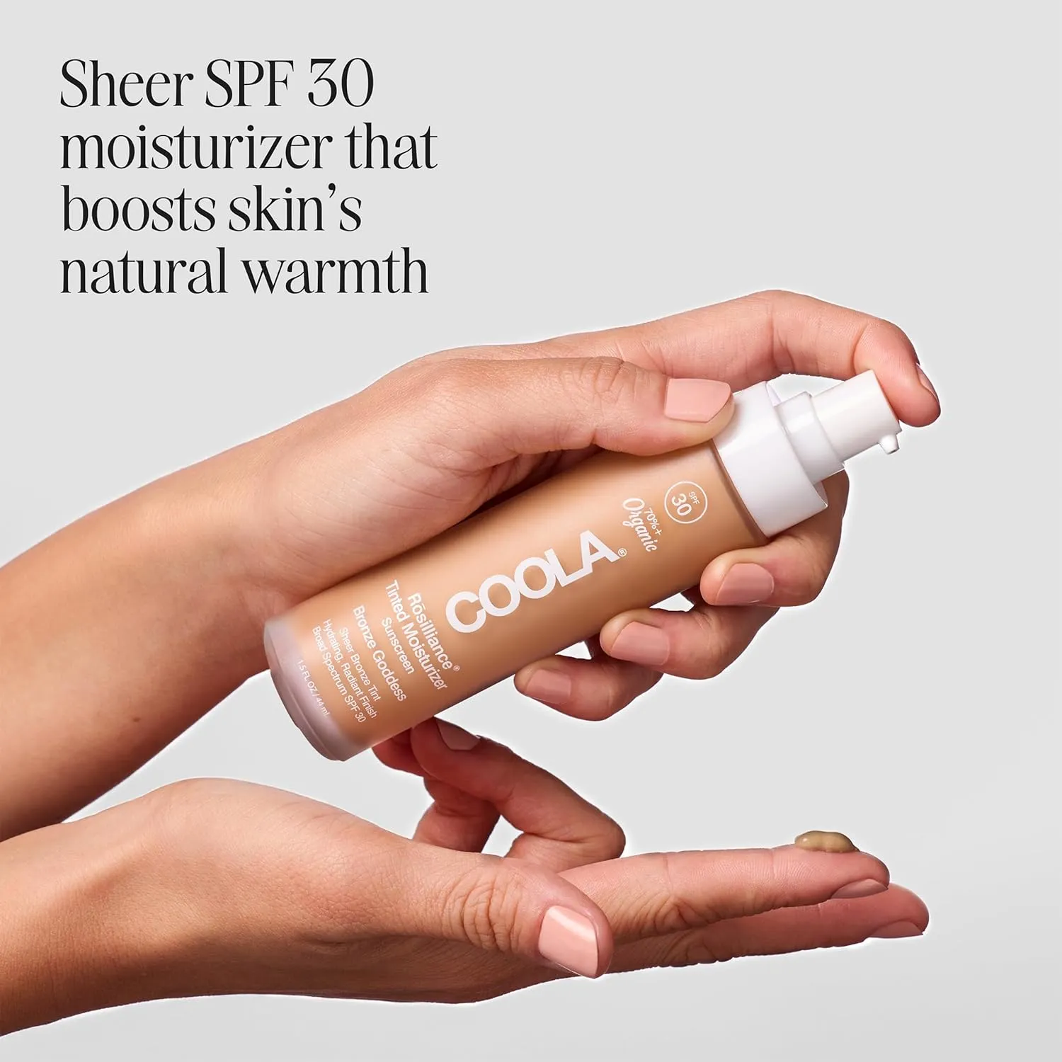 COOLA Organic Rosilliance BB Cream With SPF 30, Tinted Moisturizer Sunscreen & Foundation, Dermatologist Tested, 1.5 Fl Oz