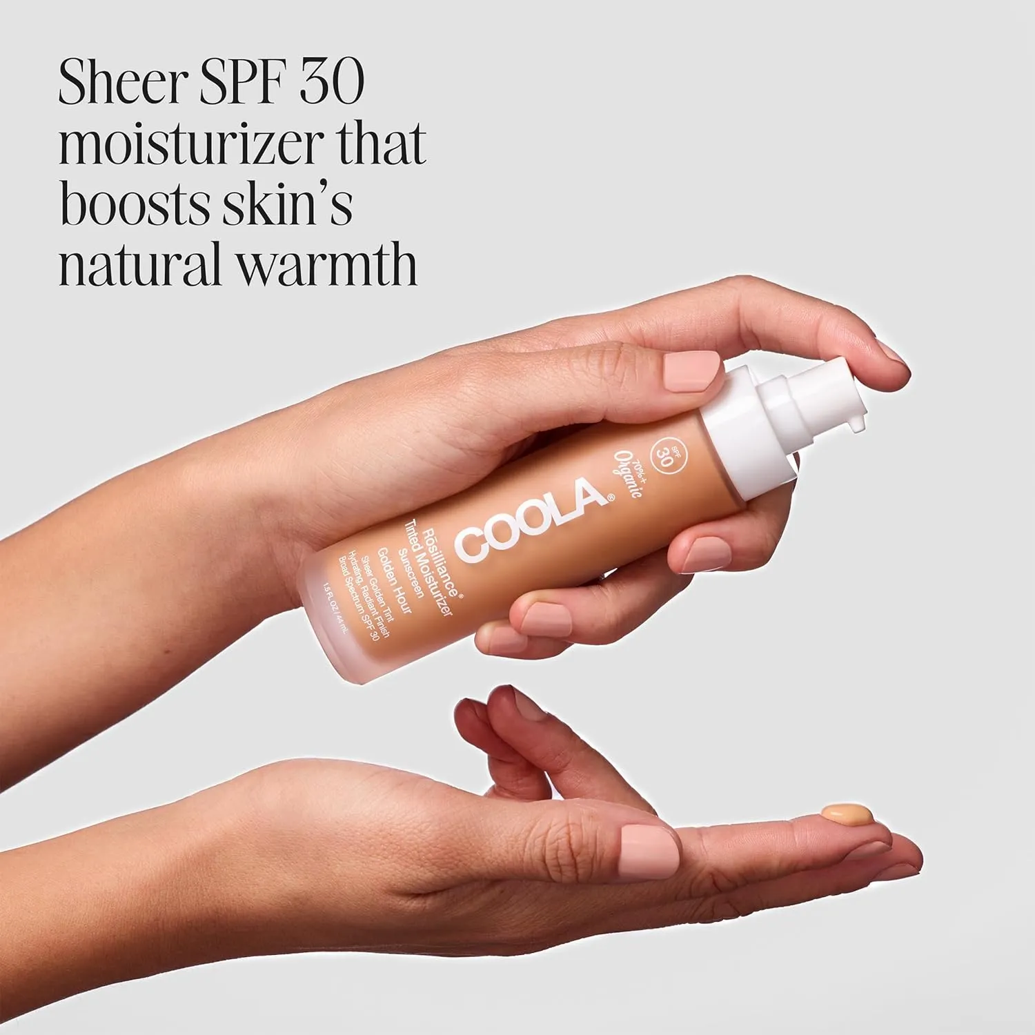 COOLA Organic Rosilliance BB Cream With SPF 30, Tinted Moisturizer Sunscreen & Foundation, Dermatologist Tested, 1.5 Fl Oz