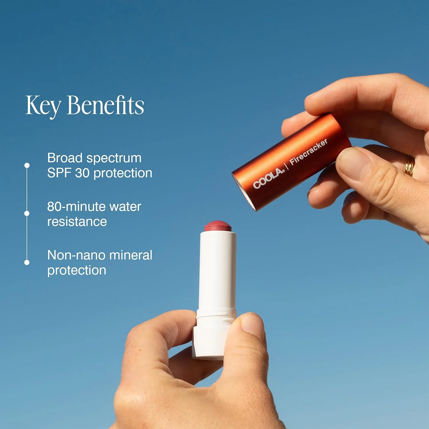 COOLA Organic Tinted Lip Balm & Mineral Sunscreen with SPF 30, Dermatologist Tested Lip Care for Daily Protection, Vegan, 0.15 Oz