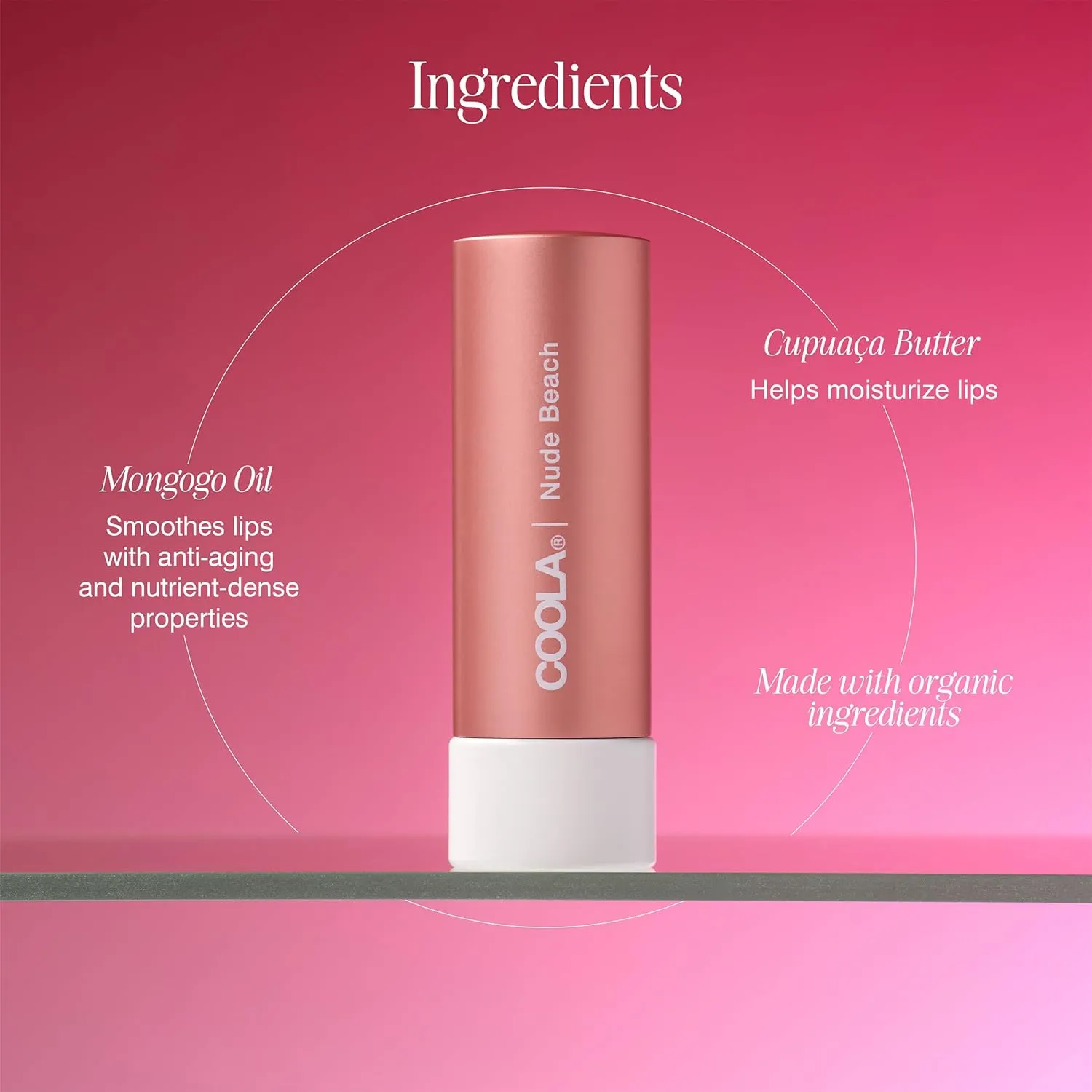 COOLA Organic Tinted Lip Balm & Mineral Sunscreen with SPF 30, Dermatologist Tested Lip Care for Daily Protection, Vegan, 0.15 Oz