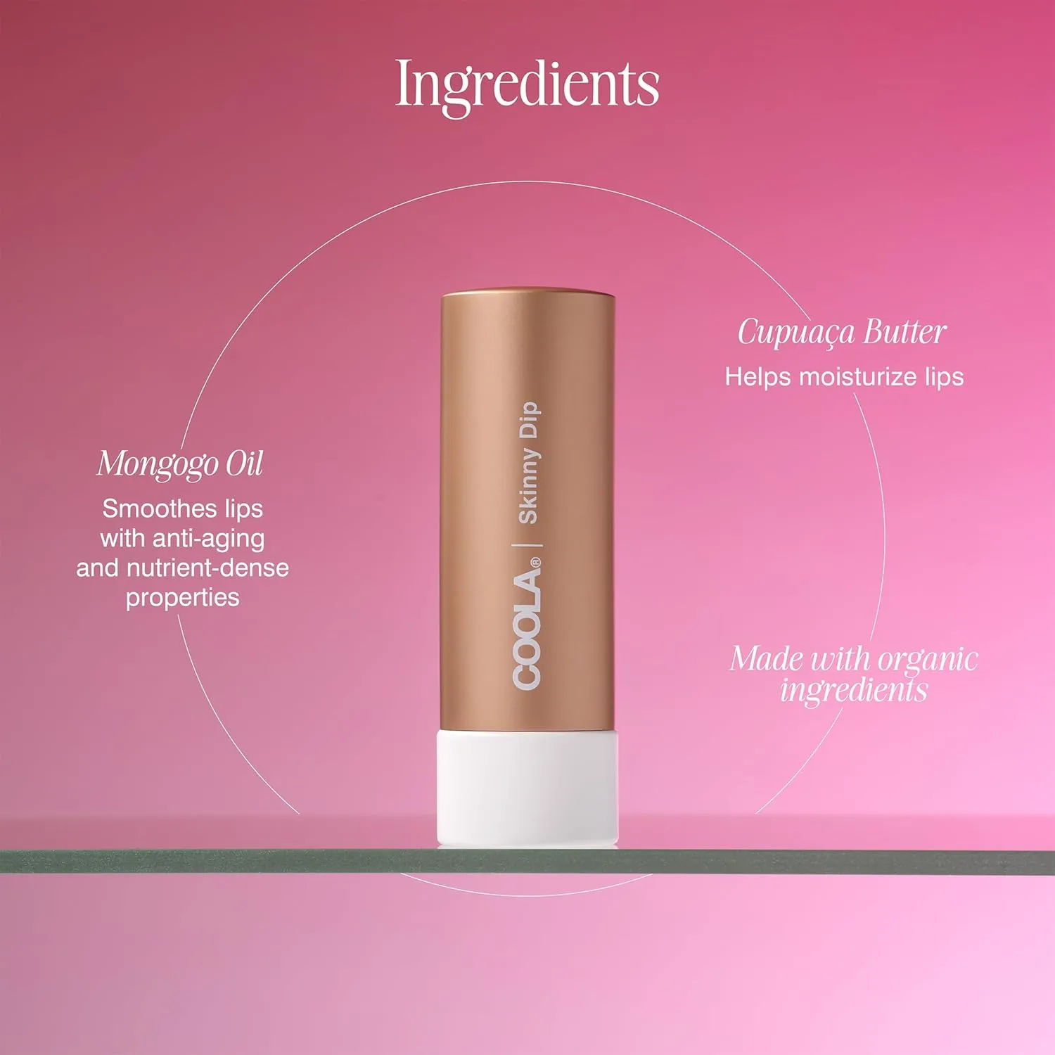 COOLA Organic Tinted Lip Balm & Mineral Sunscreen with SPF 30, Dermatologist Tested Lip Care for Daily Protection, Vegan, 0.15 Oz