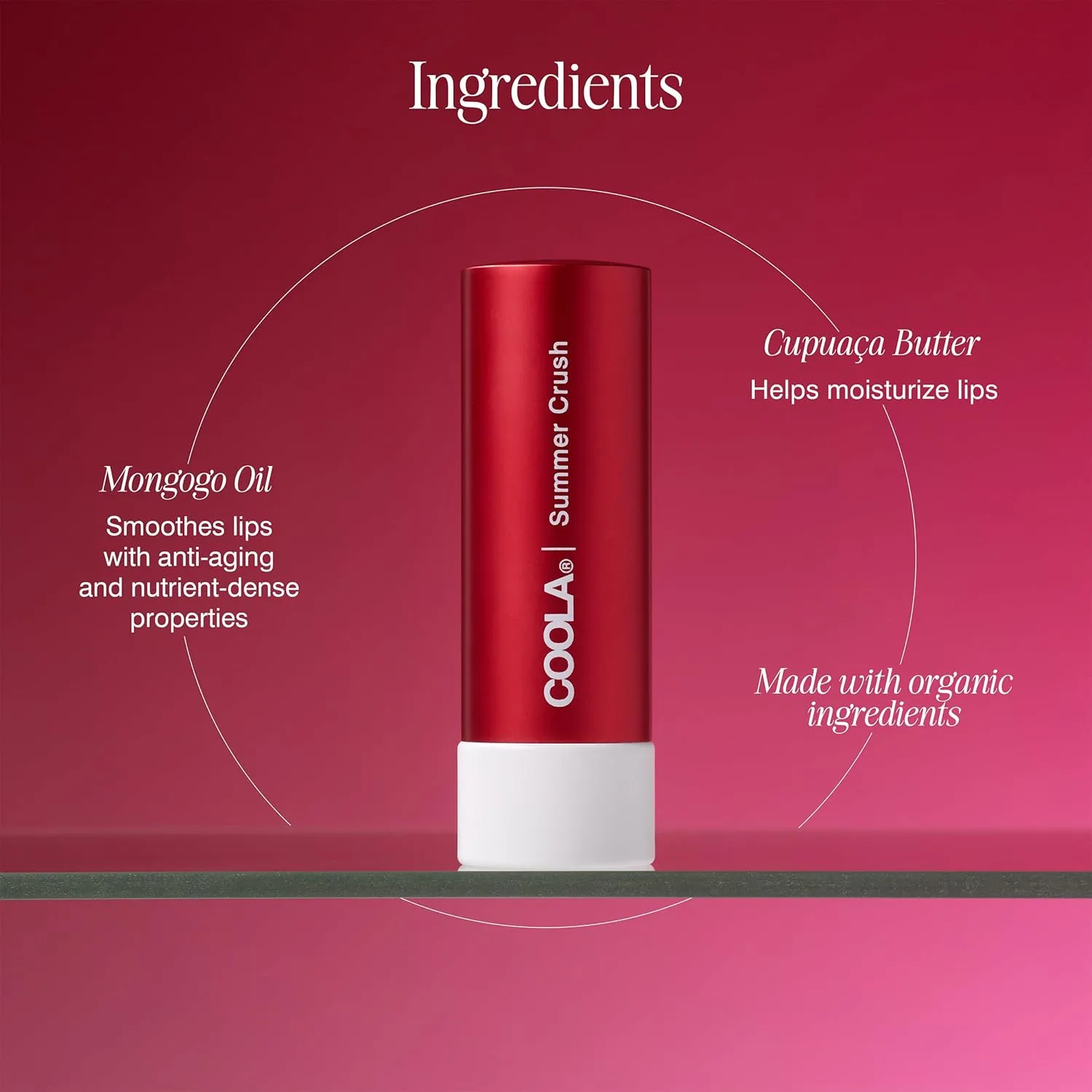 COOLA Organic Tinted Lip Balm & Mineral Sunscreen with SPF 30, Dermatologist Tested Lip Care for Daily Protection, Vegan, 0.15 Oz
