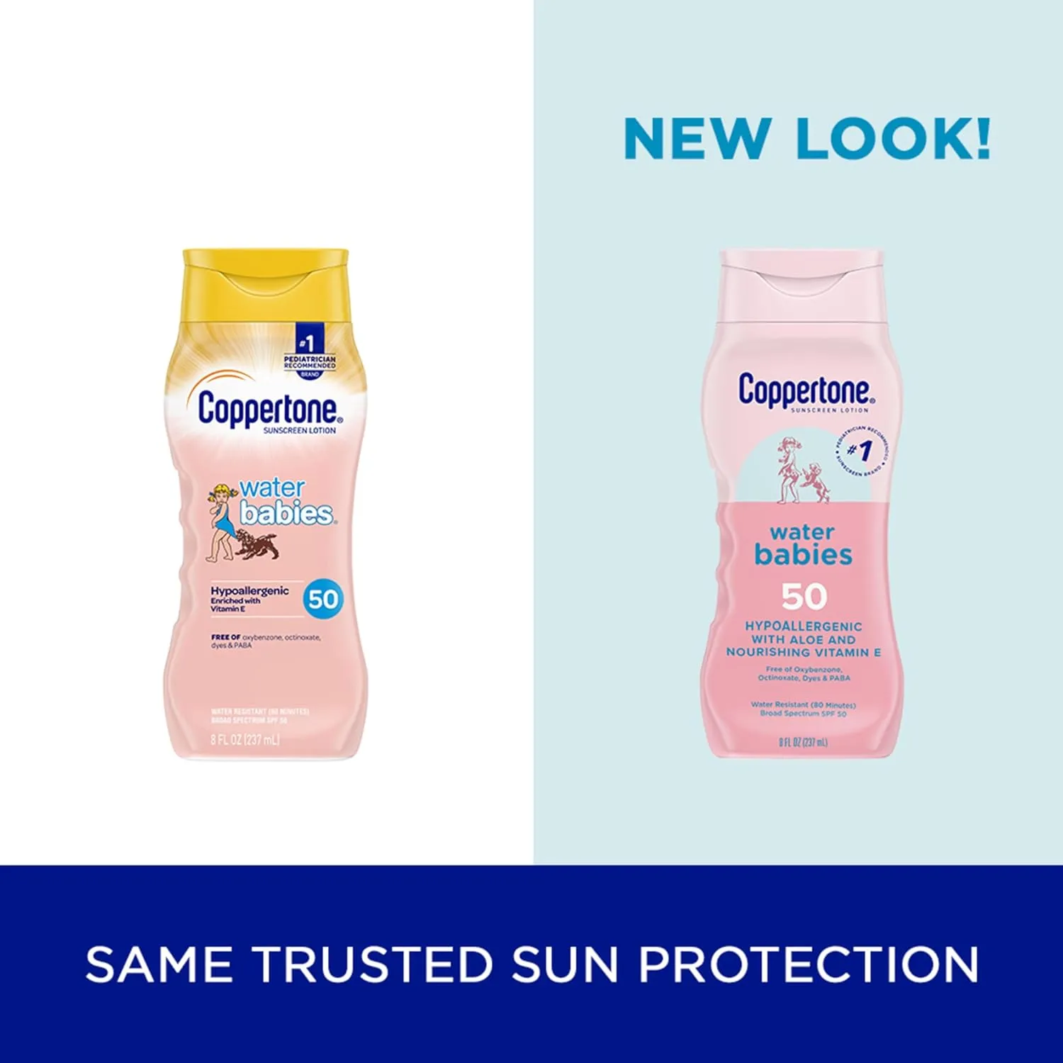 Coppertone Water Babies Sunscreen Lotion SPF 50, Pediatrician Recommended Water Resistant, 8 Fl Oz Bottle (Pack of 12)