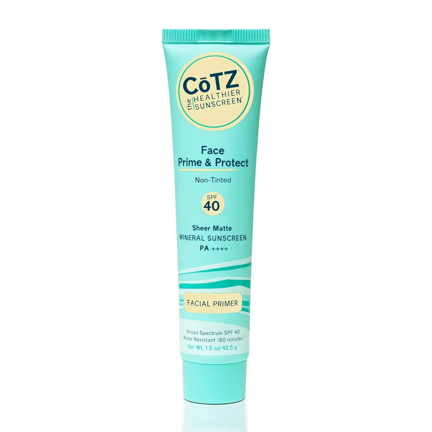 COTZ Face Prime & Protect Non-Tinted Mineral Sunscreen and Facial Primer Broad Spectrum SPF 40; PA     1.5 oz / 42.5 g.