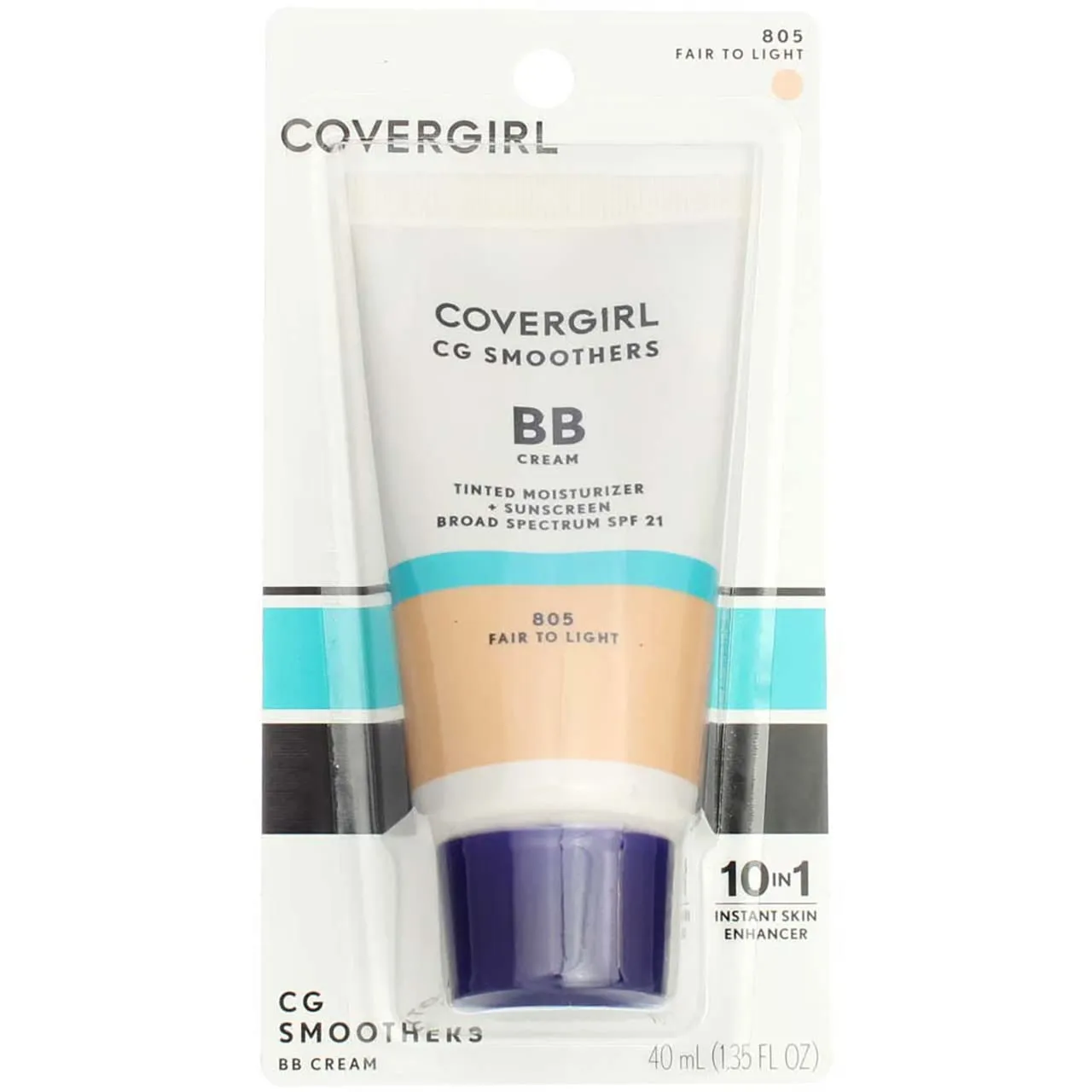 CoverGirl Smoothers SPF 21 Tinted Coverage, Fair to Light [805], 1.35 oz (Pack of 8)