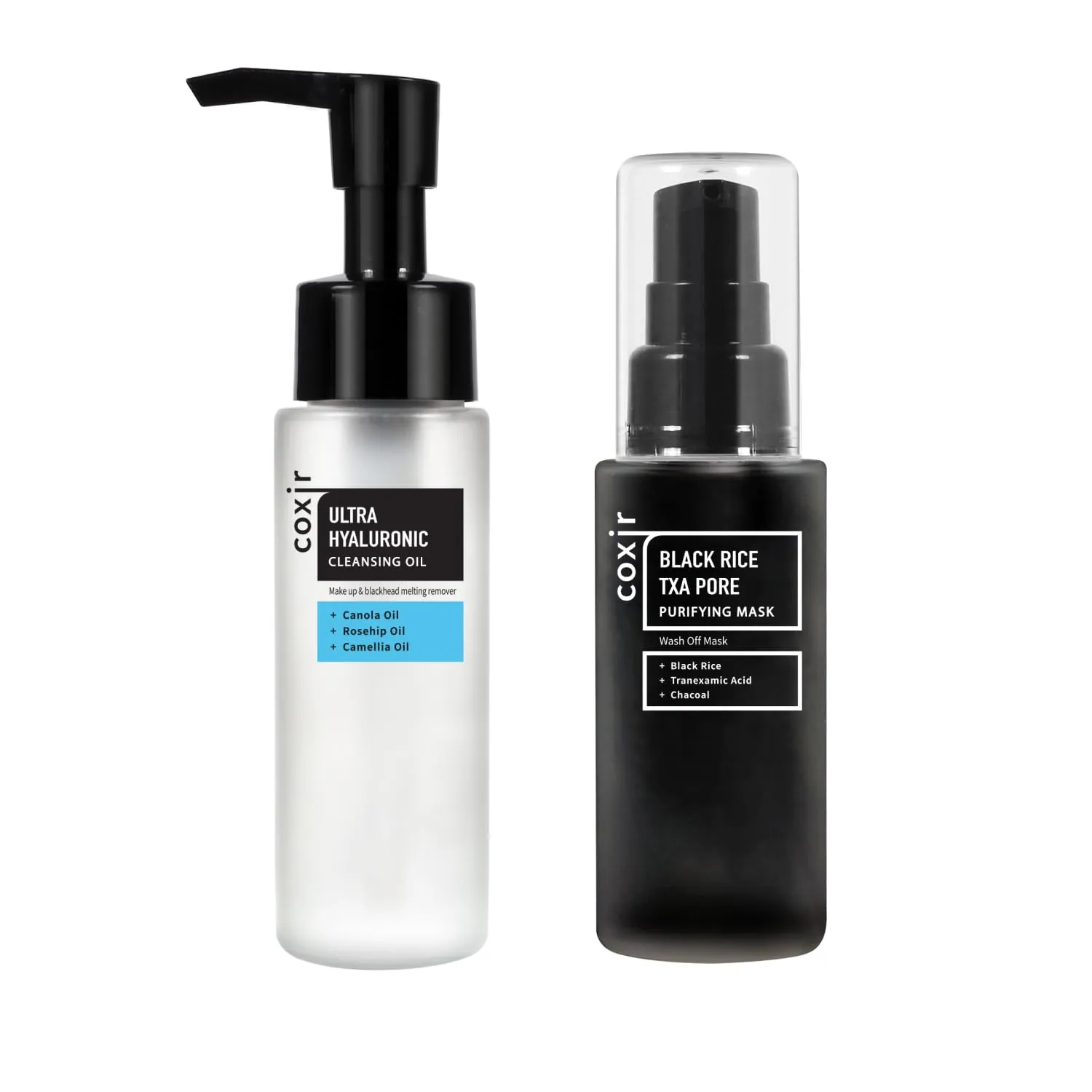 coxir CLEANSING OIL mini   BLACK RICE TXA PORE MASK