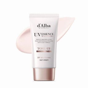 d'alba Piedmont Italian White Truffle Waterfull Tone-up Sunscreen, Vegan Skincare, Tinted Moisturizer with SPF 50  PA    , Glowy Sunscreen, Gentle and Safe Use for all Skin Types