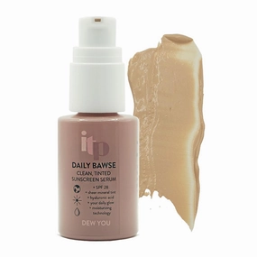 Daily Bawse Tinted SPF Serum – Clean Beauty with Hyaluronic Acid & Peptides, Lightweight Moisturizing Formula, Sheer Glow Tint (Dew You/Light)