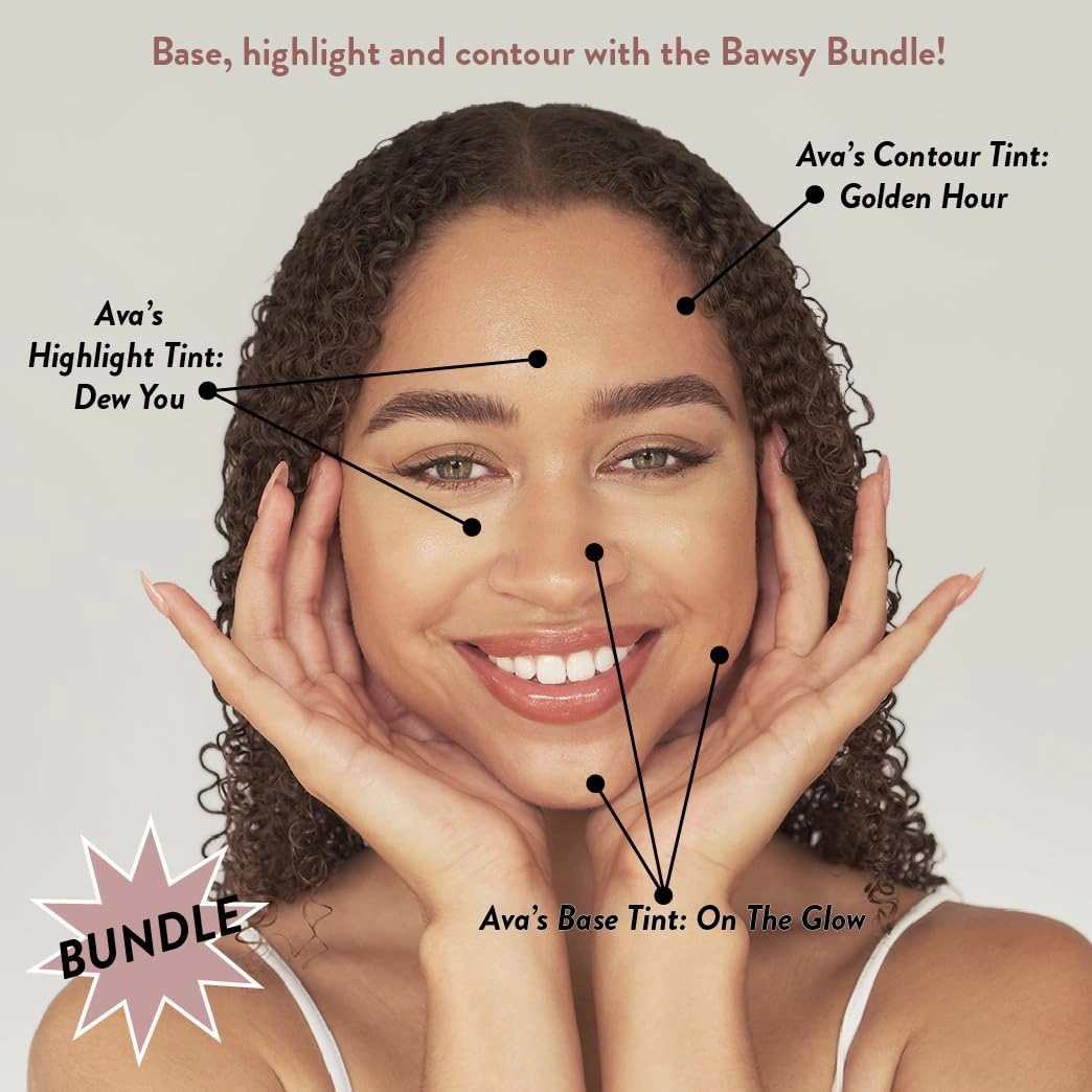 Daily Bawse Tinted SPF Serum – Clean Beauty with Hyaluronic Acid & Peptides, Lightweight Moisturizing Formula, Sheer Glow Tint (On The Glow/Medium)