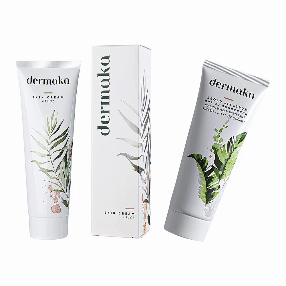 Dermaka Skin Cream for Uneven Skin Tones with Tinted Suncream Broad-Spectrum SPF 42 - Water Resistant for 80 Minutes
