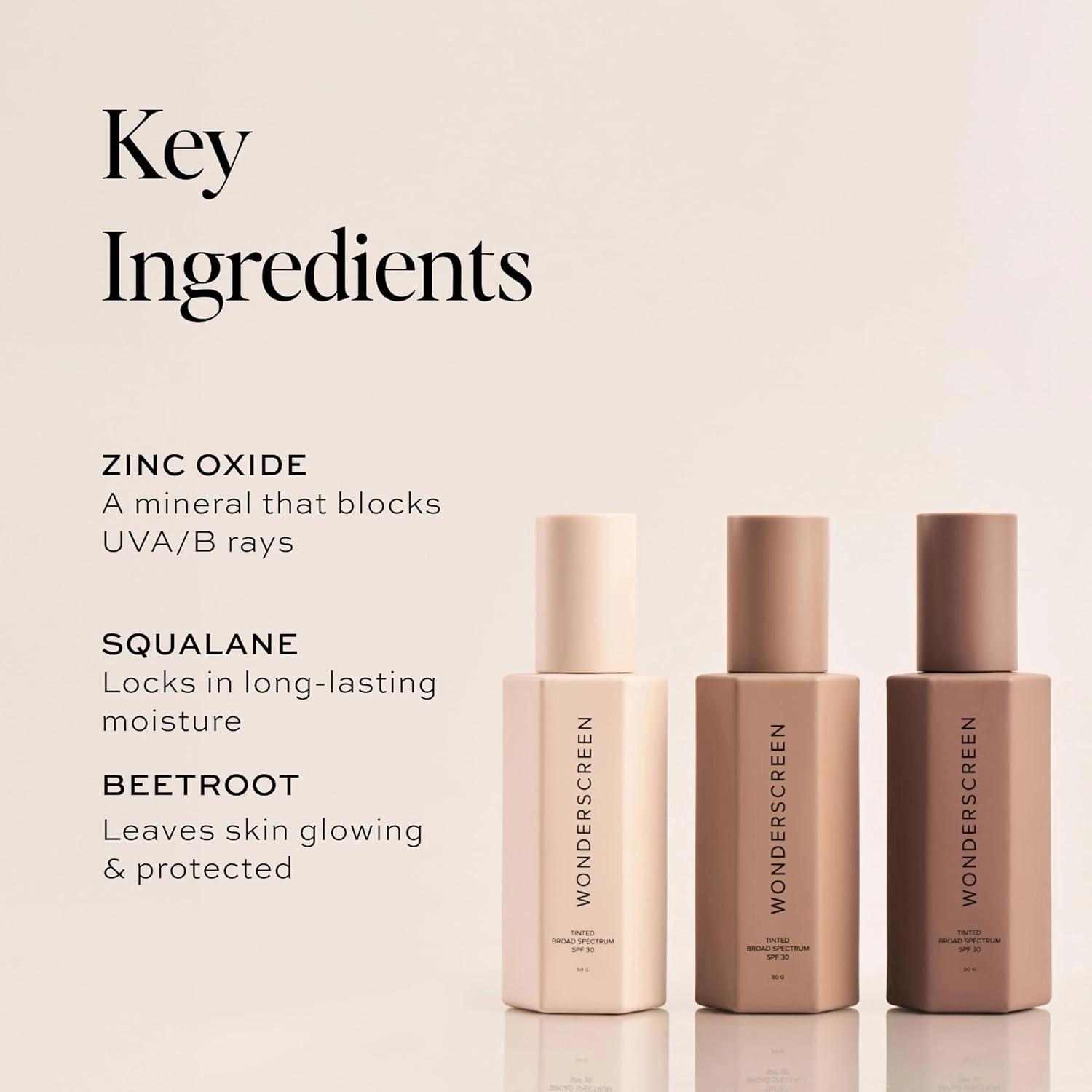DIME Beauty Tinted Glow Wonderscreen SPF 30, Mineral Sunscreen for Face with 19% Zinc Oxide, Tinted Moisturizer with SPF, 50 g (Shade 03)