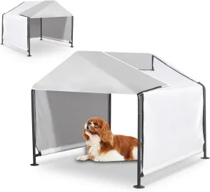 Dog Shade Shelter Outdoor Dog House with Upgraded Door Weatherproof Dog Tent for Large Medium Small Dogs, Cats, Small Animals