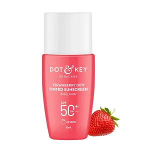 Dot And Key Strawberry Dew Tinted Sunscreen SPF 50  Pa     - 03 Sand | Protection Against UA/UB | Broad Spectrum, Water & Sweat resistant | For All Skin Types | 50ml