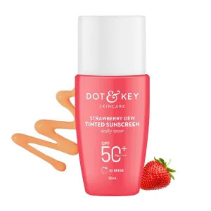 Dot - Key Strawberry Dew Tinted Sunscreen SPF 50  Pa     - 05 Beige | Protection Against UA/UB | Broad Spectrum, Water & Sweat resistant | For All Skin Types | 50ml