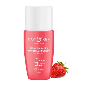 Dot - Key Strawberry Dew Tinted Sunscreen SPF 50  Pa     - 05 Beige | Protection Against UA/UB | Broad Spectrum, Water & Sweat resistant | For All Skin Types | 50ml