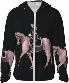 Dressage Dressage Rider Horse Sun Protection Hoodie Women Men Jacket UPF 50  Long Sleeve Sun Shirt
