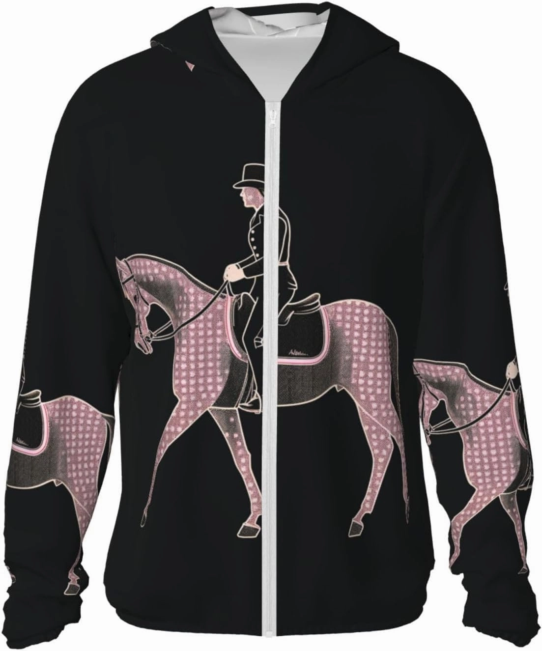 Dressage Dressage Rider Horse Sun Protection Hoodie Women Men Jacket UPF 50  Long Sleeve Sun Shirt