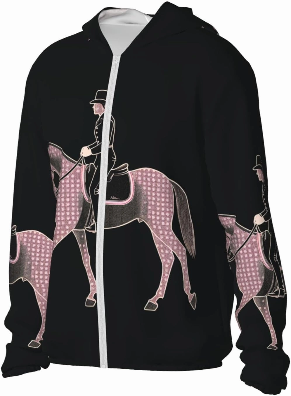 Dressage Dressage Rider Horse Sun Protection Hoodie Women Men Jacket UPF 50  Long Sleeve Sun Shirt