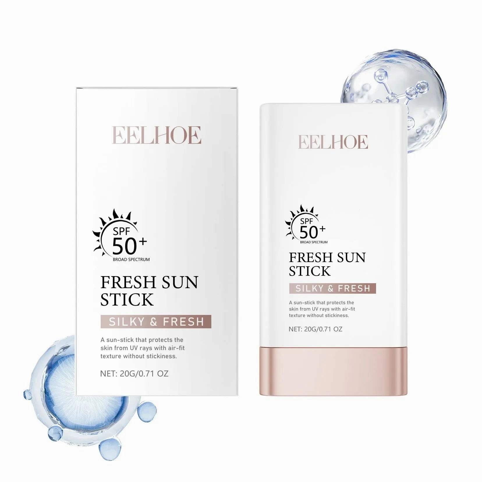 EELHOE SPF 50  Fresh Sunscreen Stick Gentle And Lightweight