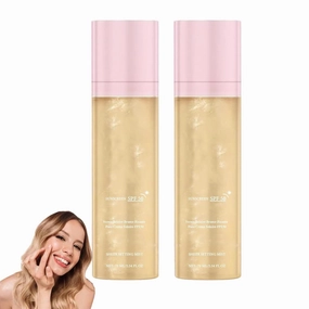 Elaria Sheer Setting Mist Sunscreen SPF 50, Sunglaze Sheer Setting Mist Sunscreen SPF 50, Hydrating Glow Mists with Shimmering Oil, Weightless Mists for Face & Body (2)