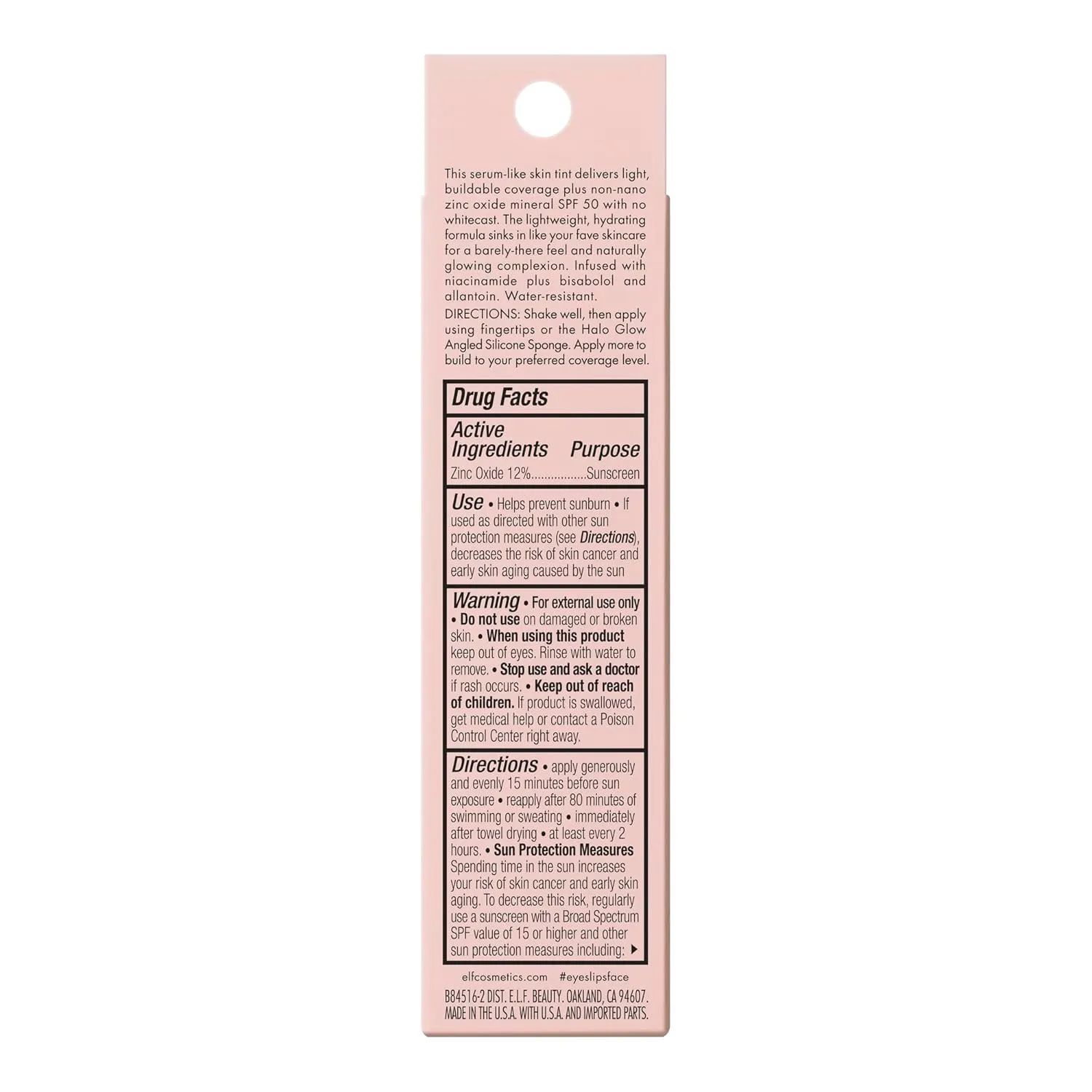 e.l.f. Halo Glow Skin Tint SPF 50, Tinted Moisturizer For Light, Buildable Coverage, Creates A Natural Glow, Vegan & Cruelty-Free, 13 Deep Neutral