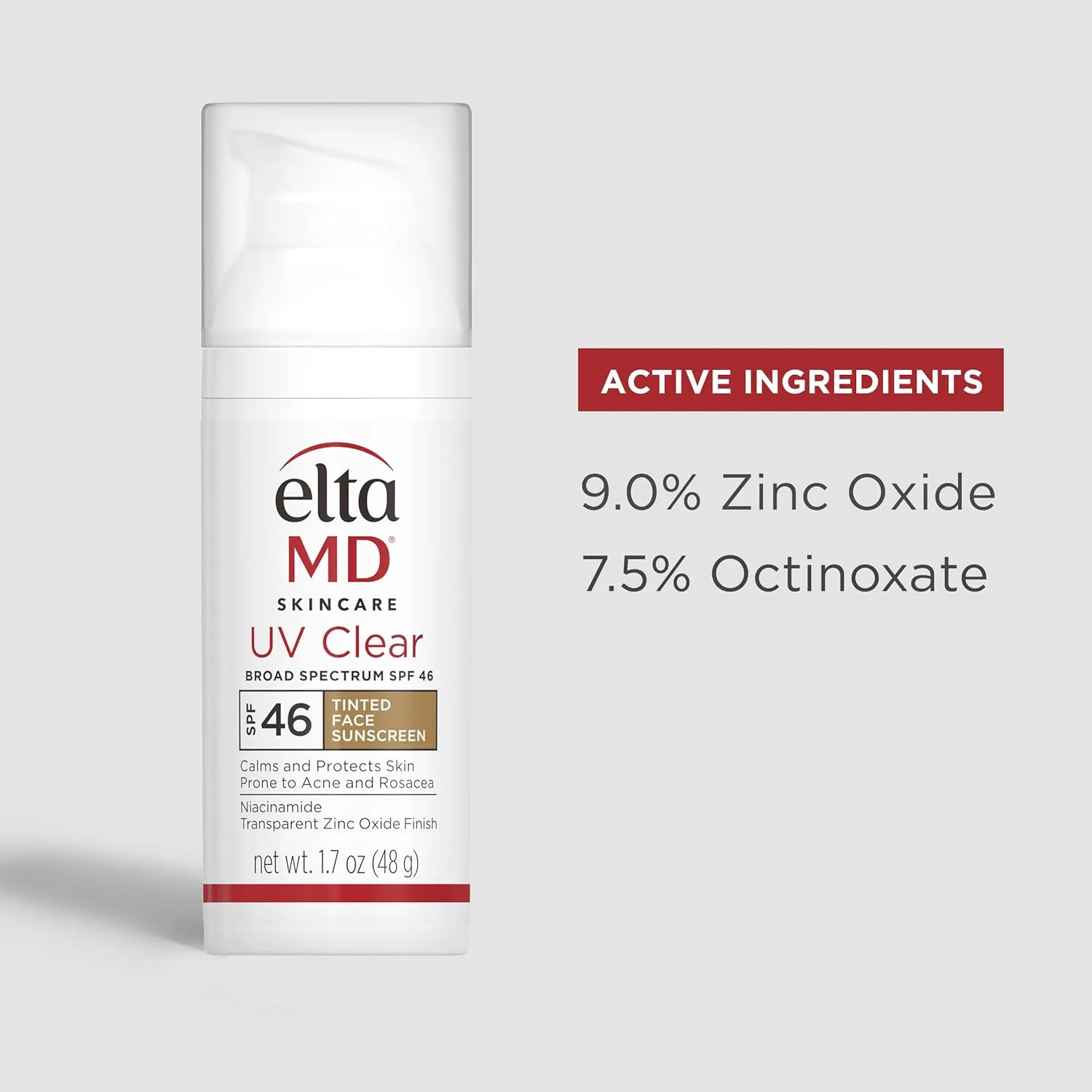 EltaMD UV Clear Face Sunscreen SPF 46, Oil Free Sunscreen with Zinc Oxide, Dermatologist Recommended Sunscreen