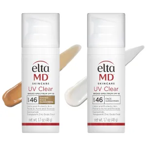 EltaMD UV Clear Face Sunscreen SPF 46, Oil Free Sunscreen with Zinc Oxide, Dermatologist Recommended Sunscreen
