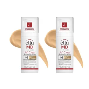 EltaMD UV Clear Tinted Face Sunscreen, SPF 46 Oil- Free Tinted Sunscreen with Zinc Oxide, Dermatologist Recommended Sunscreen, 1.7 oz Pump