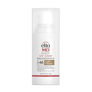 EltaMD UV Clear Tinted Face Sunscreen, SPF 46 Oil- Free Tinted Sunscreen with Zinc Oxide, Dermatologist Recommended Sunscreen, 1.7 oz Pump