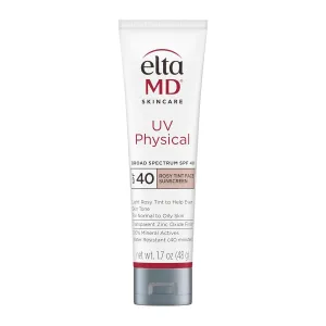 EltaMD UV Physical Tinted Sunscreen for Face, SPF 41 Tinted Sunscreen, 100% Mineral Active Sunscreen