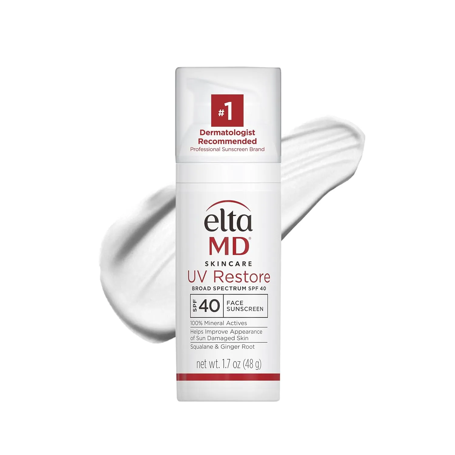 EltaMD UV Restore,Face Sunscreen, SPF 40, Mineral Sunscreen for Sun Damaged Skin Repair, Anti-Aging Zinc Oxide Sunscreen Formula