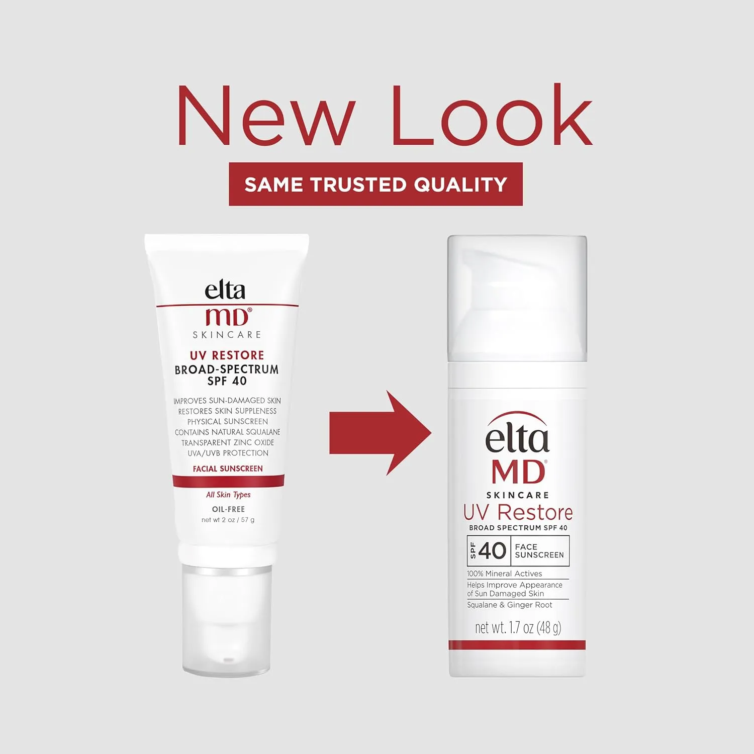 EltaMD UV Restore,Face Sunscreen, SPF 40, Mineral Sunscreen for Sun Damaged Skin Repair, Anti-Aging Zinc Oxide Sunscreen Formula