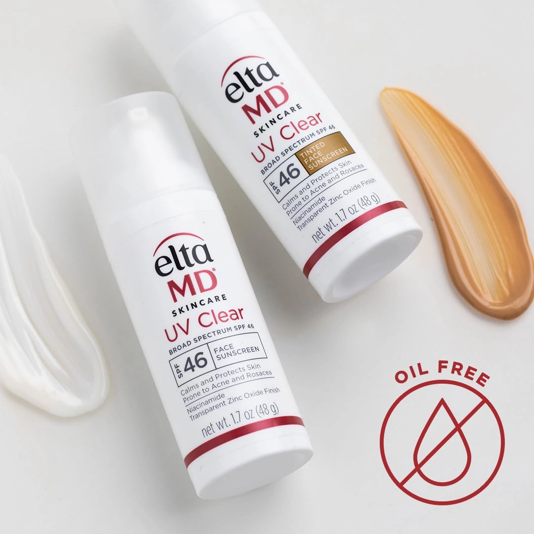 EltaMD UV Clear Face Sunscreen SPF 46, Oil Free Sunscreen with Zinc Oxide, Dermatologist Recommended Sunscreen