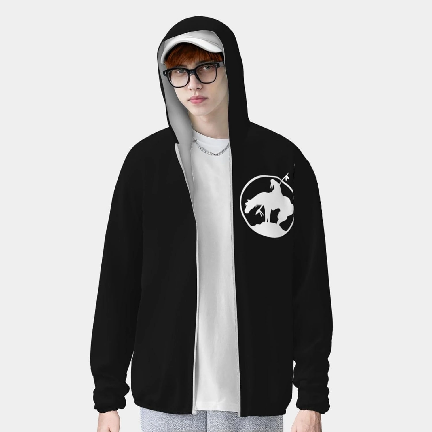 End Trail Native American Indian Warrior Sun Protection Hoodie Sunscreen Hoodie Light Clothes with Zipper for Men Women
