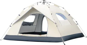 Ergocar Tent, 4-5 Person Family Tent, Dome Tent, Waterproof and Windproof Portable Tent with Portable Bag, Suitable for Terrace Outdoor Camping Activities