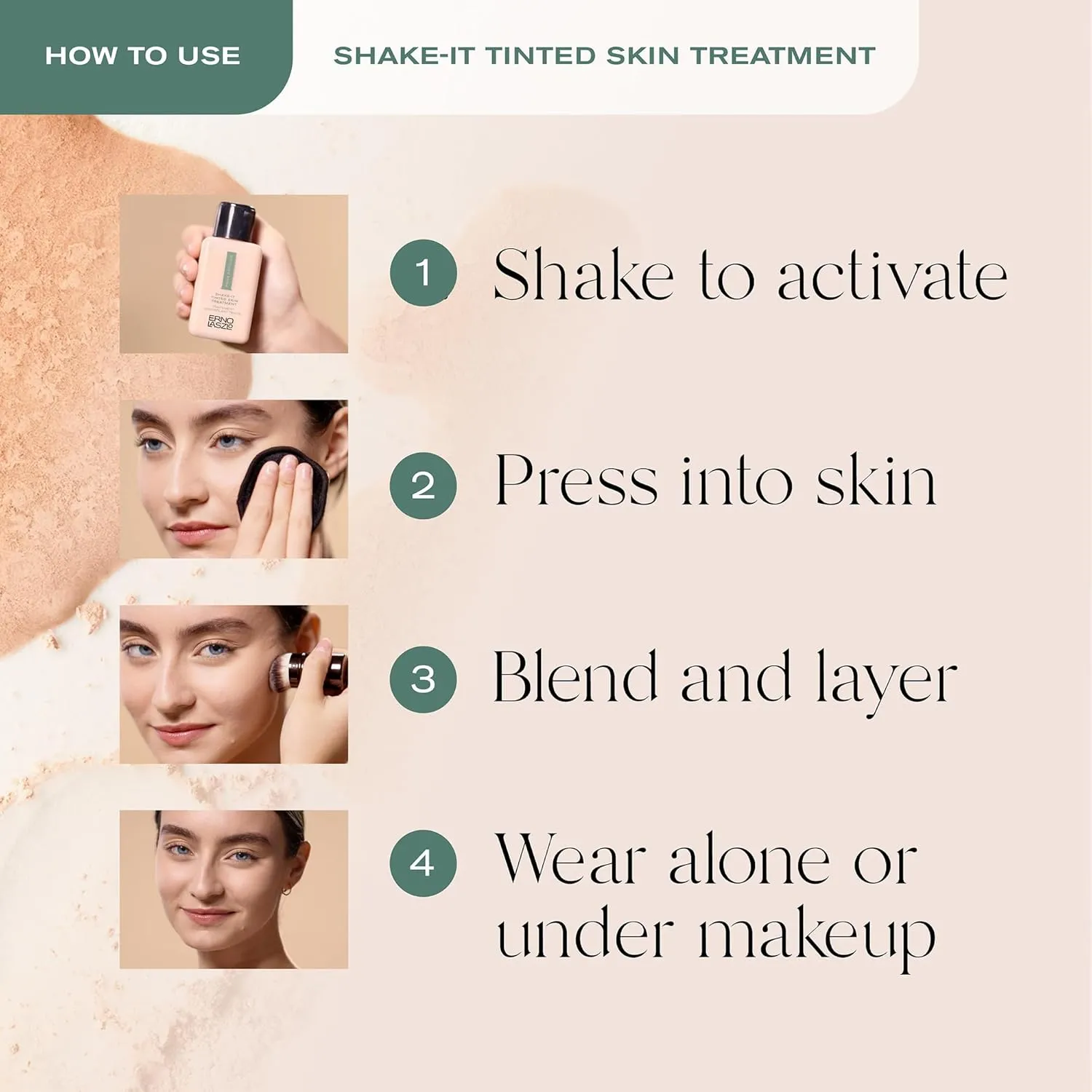 Erno Laszlo Shake-It Tinted Skincare Finisher, Neutral Face Tint for Lighter Complexions, Even Skin Tone & Refine Pores - Pore Minimizer for Face with Natural Matte Finish (3 Fl Oz) Tinted Moisturizer