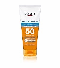 Eucerin Sun Age Defense SPF 50 Face Sunscreen Lotion, Hypoallergenic, Fragrance Free Sunscreen SPF 50 with Hyaluronic Acid, 2.5 Fl Oz Bottle