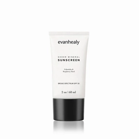 evanhealy Sheer Mineral Sunscreen | Broad Spectrum SPF 30 | Non-Nano Zinc Oxide, No White Cast, Reef Friendly, Lightweight, Non-Greasy, Fragrance Free, Gluten Free, Vegan