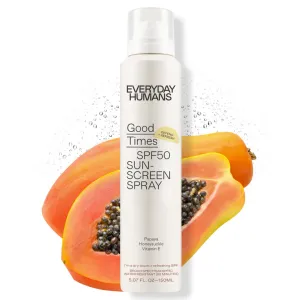 EVERYDAY HUMANS SPF50 Clear Sunscreen Spray Mist 5.1oz | Oxybenzone-Free UVA/UVB Protection w/Antioxidants, Vitamin E | For Face & Body | Water Resistant and Non-Aerosol