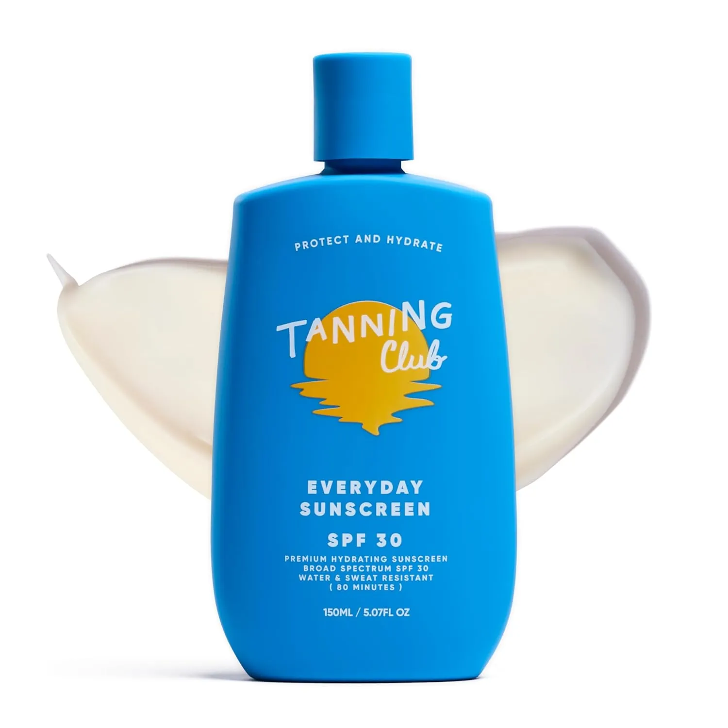 Everyday Sunscreen - SPF 30 Lightweight Sunblock Lotion for Face and Body - Hyaluronic Acid, Aloe, and Coconut Oil - Water and Sweat Resistant (80 Minutes) - 150 ml