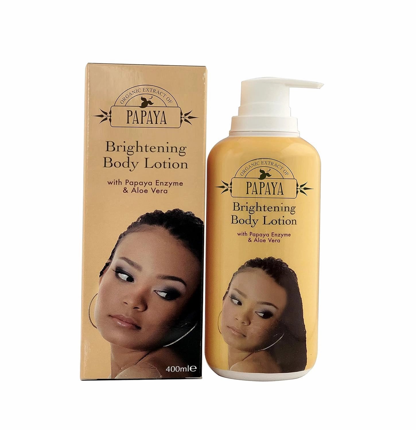 F&W OMIC Organic Extract of Papaya Body Lotion 400ml - Formulated to Nourish and Moisturise Skin, with Kojic Acid and Papaya
