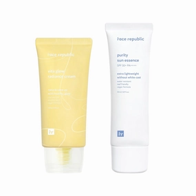 Face Republic - Vita Glow Radiance Cream   Purity Sun Essence | Vitamin Cream | SPF 50  Broad Spectrum UV Sunscreen | Vegan Korean Skin care
