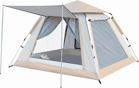Family Camping Tent 4 Person Waterproof Windproof Easy Setup, Free Standing Dome Hiking Waterproof Backpack Tents